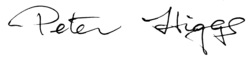 Peter Higgs – podpis