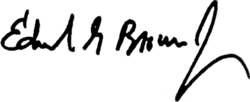 Jerry Brown, podpis