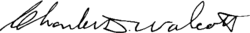 Charles Doolittle Walcott – podpis