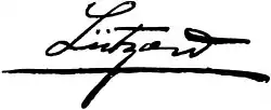 František Lützow, podpis