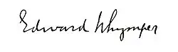 Edward Whymper – podpis