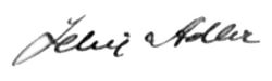 Felix Adler – podpis