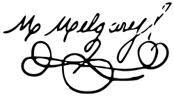 Manuel Mariano Melgarejo Valencia, podpis