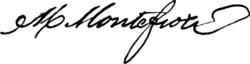 Moses Montefiore – podpis