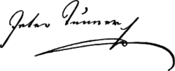 Peter Tunner, podpis