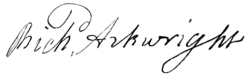 Richard Arkwright – podpis