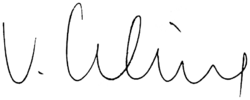 Viktor Klima, podpis