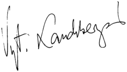 Vytautas Landsbergis, podpis