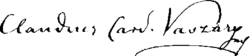 Klaudius František Vasari – podpis