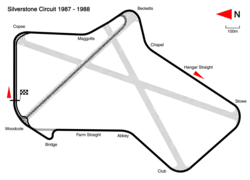 Trať v letech 1987–1988