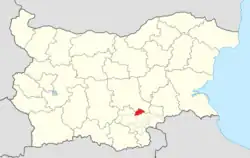 Obština na mapě Bulharska