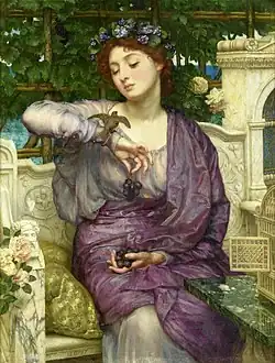 Lesbie a její vrabec (Edward John Poynter)