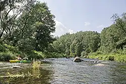 Dolní tok řeky Širvinta u Kultuvėnů