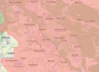 Přibližná situace v okolí města