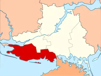 Poloha rajónu v Chersonské oblasti