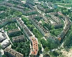 Letecký pohled na část Milica