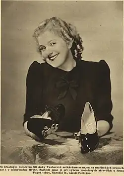 Slávka Tauberová, reklamní snímek, 1937