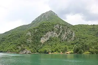 Řeka Drina u vesnice Slap.