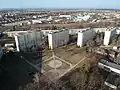 Slezské Předměstí Sever – letecký pohled severním směrem