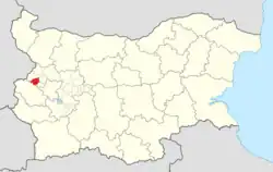 Obština na mapě Bulharska