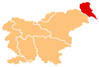 Oblast Zámuří (Prekmurje), kde se zámuřštinou mluví