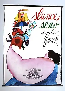 Slunce seno a pár facek - plakát, Jan Sarkandr Tománek