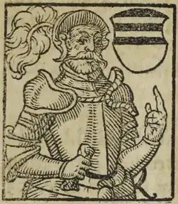 Smil z Obřan (kresba B. Paprockého, Zrcadlo slavného Markrabství moravského, 1593)