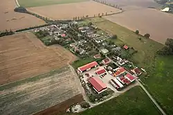 Letecký pohled na Újezdec