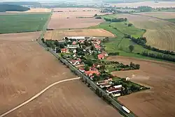 Letecký pohled na Bratronice