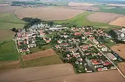 Letecký pohled na Smilovice