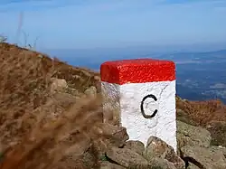 Hraniční kámen na Sněžce