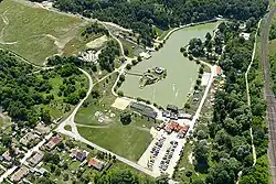 Letecký pohled na Kislőd