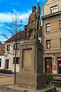 Socha svatého Václava na Václavském náměstí v Přelouči