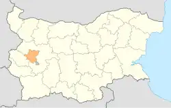 Obština na mapě Bulharska