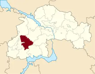 Poloha rajónu v Dněpropetrovské oblasti