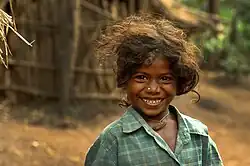 Dívka kmene Soliga, jednoho z nejstarších kmenů Indie, 2006
