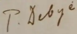 Peter Debye – podpis
