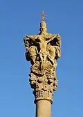 Vrcholová část sloupu se Sousoším Nejsvětější Trojice