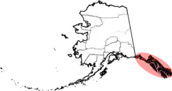 Poloha ve státě USA Aljaška