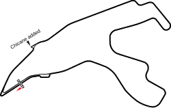 Moderní okruh Grand Prix s modifikovanou šikanou Eau Rouge (1994)