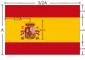 Rozměry španělské vlajky