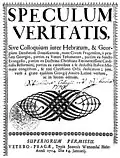 Titulní strana spisu Speculum Veritatis (1714)