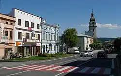 Hlavní křižovatka ve Spišské Belé