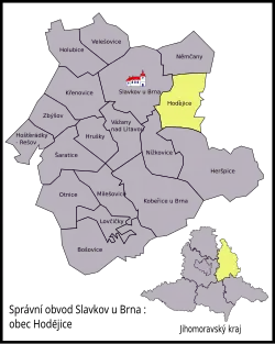 Hodějice na mapě