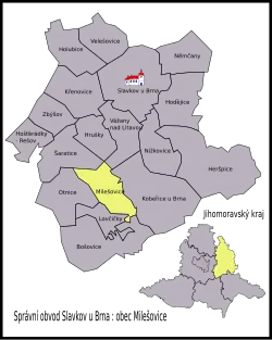 Milešovice na mapě