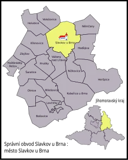 Slavkov u Brna na mapě
