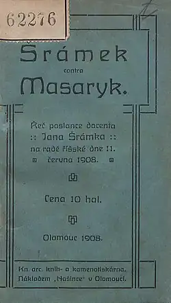 Spor Jana Šrámka s T.G. Masarykem z roku 1908
