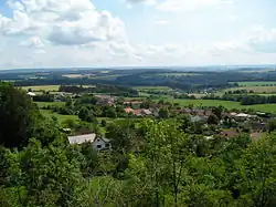 Pohled na Střemošice z Poklony