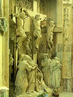 Poloreliéf ukřižování Ježíše Krista