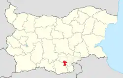 Obština na mapě Bulharska